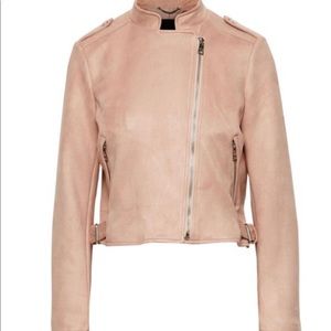BR faux suede blush biker jacket SIZE M